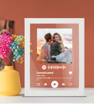 Spotify Plak Barkodlu Çerçeve (Beyaz)