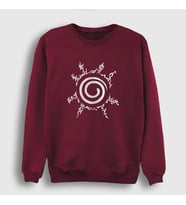Presmono Unisex Siyah Seal Anime Naruto Sweatshirt