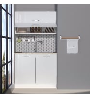 Decoraktiv Mini 100Y MDF Hazır Mutfak Dolabı - Tezgah Dahil (Beyaz)