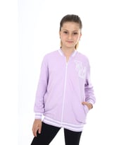 Toontoy Kız Çocuk Baskılı Hırka (Lila)