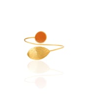 Kadir Jewellery 22 Ayar Altın Kaplama Zirkon Taşlı Ayarlanabilir Trend Bilezik (Kırmızı)