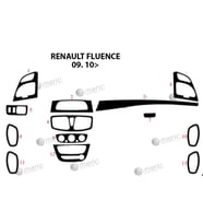 Meriç® Renault Fluence Ön Torpido Kaplama Maun 13 Parça 2010-› (Piano Black)
