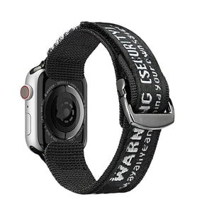 Dux Ducis Apple Watch 42-44-45MM için Kayış Kordon Lylon Loop (Siyah-Gri)