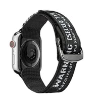 Dux Ducis Apple Watch 42-44-45MM için Kayış Kordon Lylon Loop (Siyah-Gri)