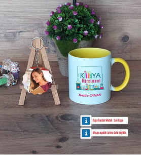 Kimya Öğretmeni Kupa Bardak Beyaz ve Fotoğraflı Ahşap Anahtarlık Hediye Öğretmenler Günü Hediyesi (Model 7)