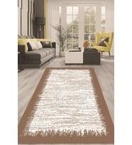 Dijital Kaymaz Taban Yıkanabilir Modern Renkli Salon Halısı Mutfak Halısı Yolluk ND-HT-507 (Kahverengi)