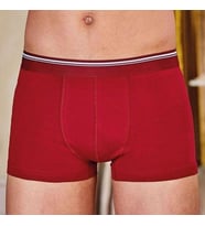 Berrak 1097 Likralı Erkek Boxer Paçalı Külot 6 Adet  (Bordo)
