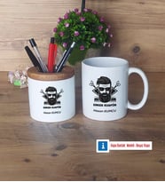 Erkek Kuaförü Kalemlik, Kupa Bardak T Kişiye Özel Hediye (Model 4)