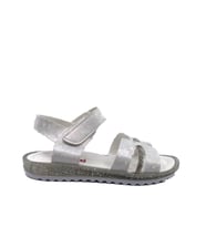 Arzen 4036 Simli Taşlı Kız Çocuk Sandalet Ayakkabı (Beyaz)