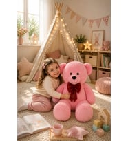 130 cm Papyonlu Büyük Ayıcık (%100 Yerli) (Pembe)