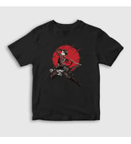 Presmono Unisex Çocuk Beyaz Levi Anime Attack On Titan T-Shirt 123777tt (Siyah)