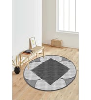 Dijital Baskılı Kaymaz Taban Yıkanabilir Yuvarlak Salon Halısı Koridor Halısı Paspas NDY-SD-1132 (Çok Renkli)