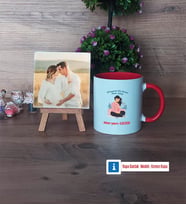 Anne Adayı Fotoğraflı Dekoratif Taş, Kupa Bardak Beyaz Hediye (Model 2)