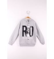 Toontoy Erkek Çocuk La Casa Baskılı Sweatshirt ( Gri-Melanj)