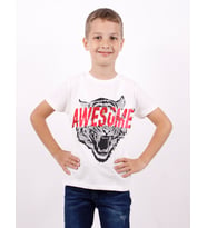 Toontoy Erkek Çocuk Awesome Pul Nakışlı T-Shirt (Turkuaz)