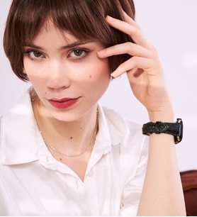vagaveApple Watch Uyumlu 42 Mm 44 Mm 45 Mm 3 4 5 6 7 Se 8 9 Uyumlu Kadın Deri Kordon Saat Kayışı - Crop (Yeşil)