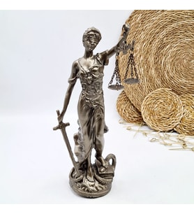 ADALET TERAZİLİ BİBLO ORTA boy 30 cm (Bronz)