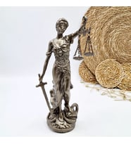 ADALET TERAZİLİ BİBLO ORTA boy 30 cm (Bronz)