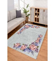 Dijital Kaymaz Taban Yıkanabilir Renkli Salon Halısı Mutfak Halısı Yolluk ND-SD-422 (Krem)