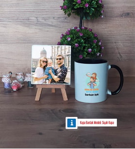 Babalar Günü Hediyesi Fotoğraflı Dekoratif Taş, Kupa Bardak Beyaz Hediye Babaya Hediye (Model 11)