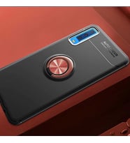 Samsung Galaxy A7 2018 Kılıf Yüzüklü Magnetli Ravel Case (Siyah-Rose Gold)