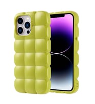 iPhone 14 Pro Max Kılıf Parlak Esnek Silikon Dom Dom Kılıf (Yeşil)