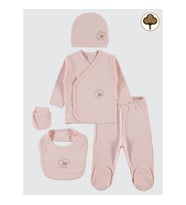 Civil Baby Bebek Organik 5'li Zıbın Takımı 0-1 Ay Pembe (Pembe)
