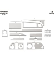 Meriç® Mercedes 303 Ön Torpido Kaplama Maun 16 Parça 1992-1995 (Alüminyum)