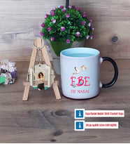 Ebeye Hediye Kupa Bardak Beyaz ve Fotoğraflı Ahşap Anahtarlık Hediye Tıp Bayramı Ebeler Günü Hediyesi (Model 9)