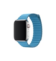 BİPOWER Apple Watch 38-40mm KRD6 Deri Bükme Kordon (Mavi)