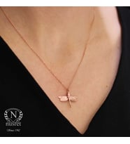 925 Ayar Gümüş Yusufçuk Kolye (Rose)
