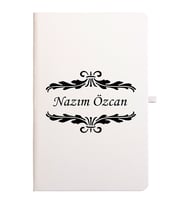İsim Tasarımlı Kişiye Özel Defter (Farklı Renk Seçenekleri) (Beyaz)