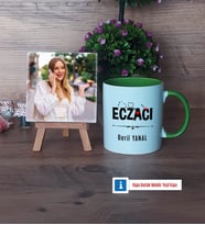 Eczacı Fotoğraflı Dekoratif Taş, Kupa Bardak Beyaz Hediye (Model 14)