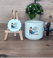 Kadın İngilizce Öğretmeni Hediye Seti Kupa Bardak T Kulplu ve Anahtarlık Öğretmenler Günü Hediyesi (Model 6)