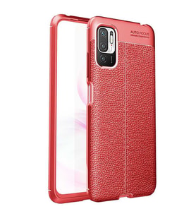 Xiaomi Redmi Note 10 5G Kılıf Deri Tarzı Niss Silikon Case (Kırmızı)