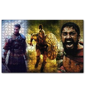 Cakapuzzle Gladyatör Troy ve 300 Spartalı Kompozisyon  Puzzle Yapboz MDF (Ahşap) (500 Parça)