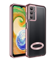 Galaxy A24 Kılıf Kamera Korumalı Logo Gösteren Zore Omega Kılıf (Rose)
