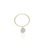 Kadir Jewellery 22 Ayar Altın Kaplama Zirkon Taşlı Ayarlanabilir Vintage Bilezik (Gri)
