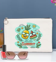 BK Gİft Yaz Temalı-1 Astarlı Portföy Çanta 30x21cm(12 Renk Seçeneği), Baskılı El Çantası, Organizer Çanta (Ham)