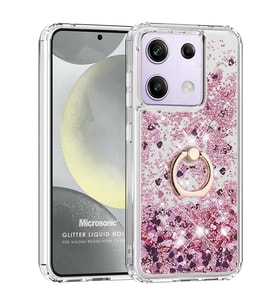 Microsonic Xiaomi Redmi Note 13 Pro 5G Kılıf Glitter Liquid Holder Pembe (Pembe)