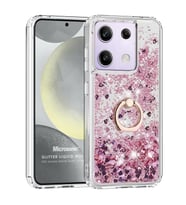 Microsonic Xiaomi Redmi Note 13 Pro 5G Kılıf Glitter Liquid Holder Pembe (Pembe)