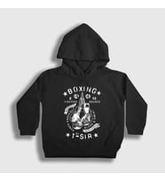 Presmono Unisex Çocuk Beyaz Boxing Ufc Mma Hediye Boksör Boks Kapüşonlu Sweatshirt 496241tt (Siyah)