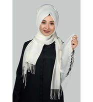 Düz Paşmina Şal (Ekru)