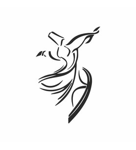 Mevlana Silüet Sticker 13x19 cm Siyah (Siyah-Siyah)