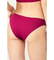 Lazer Kesim Külot Kadın Bikini Basic  (Vişne)