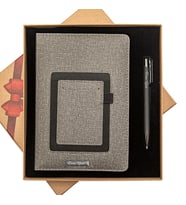 Kişiye Özel Kanguru Defter ve Tükenmez Kalem Seti Hediye Kutulu (Gri)