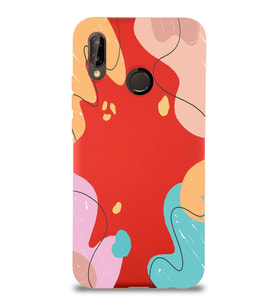 PrintiFy Xiaomi Redmi Note 7 Pro Lansman Kılıf Karışık Renkler Tasarımlı İçi Kadife Kapak (Kırmızı)