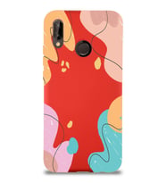 PrintiFy Xiaomi Redmi Note 7 Pro Lansman Kılıf Karışık Renkler Tasarımlı İçi Kadife Kapak (Kırmızı)