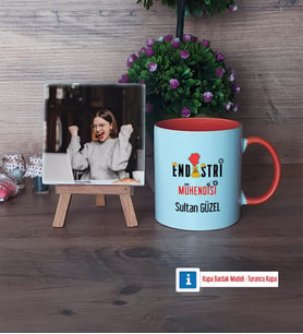 Endüstri Mühendisi Fotoğraflı Dekoratif Taş, Kupa Bardak Beyaz Hediye (Model 13)