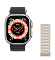 Pazariz Watch 8 Ultra 49mm  Amax Ultra Akıllı NFC - GPS  Kordonunu Seç  (Beyaz)
